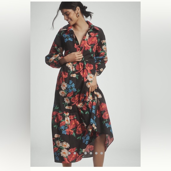 The Bettina Tiered Shirt Dress by Maeve NWT - Picture 5 of 6